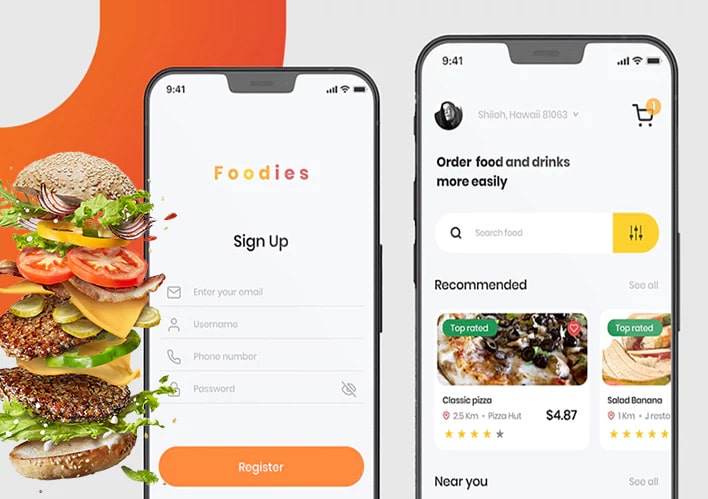 Food Ordering App and Website