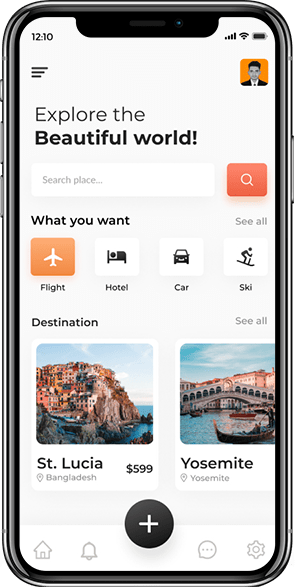 Travel Booking Screen