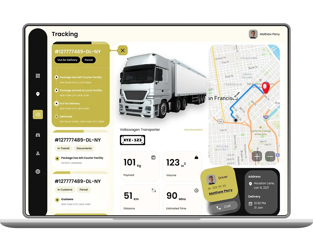 Logistics Tracking System for a Transport Company