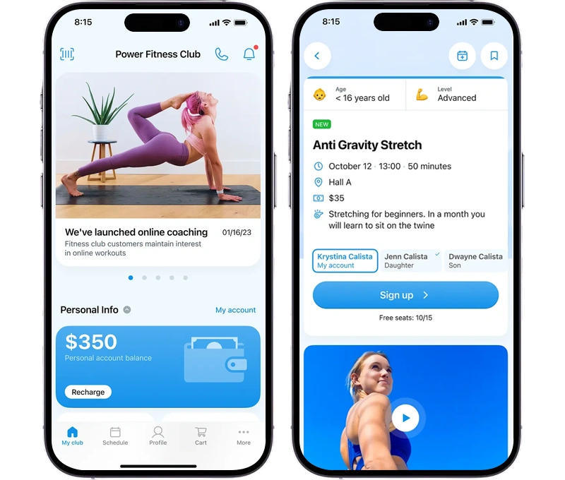 Virtual Fitness Class Booking & Streaming Platform