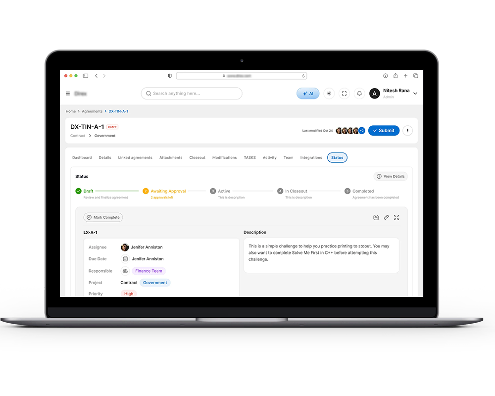 Contract Lifecycle Management (CLM) System