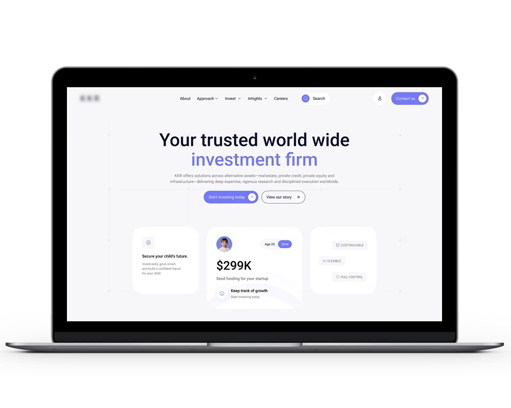 Offshore Corporate Website for Financial Services Firm