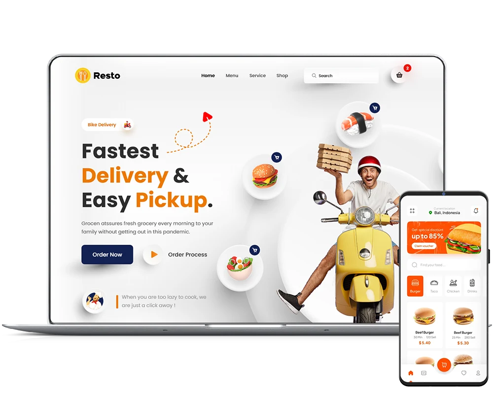 Food Ordering App and Website