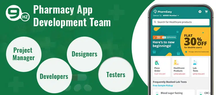 pharmacy app development team