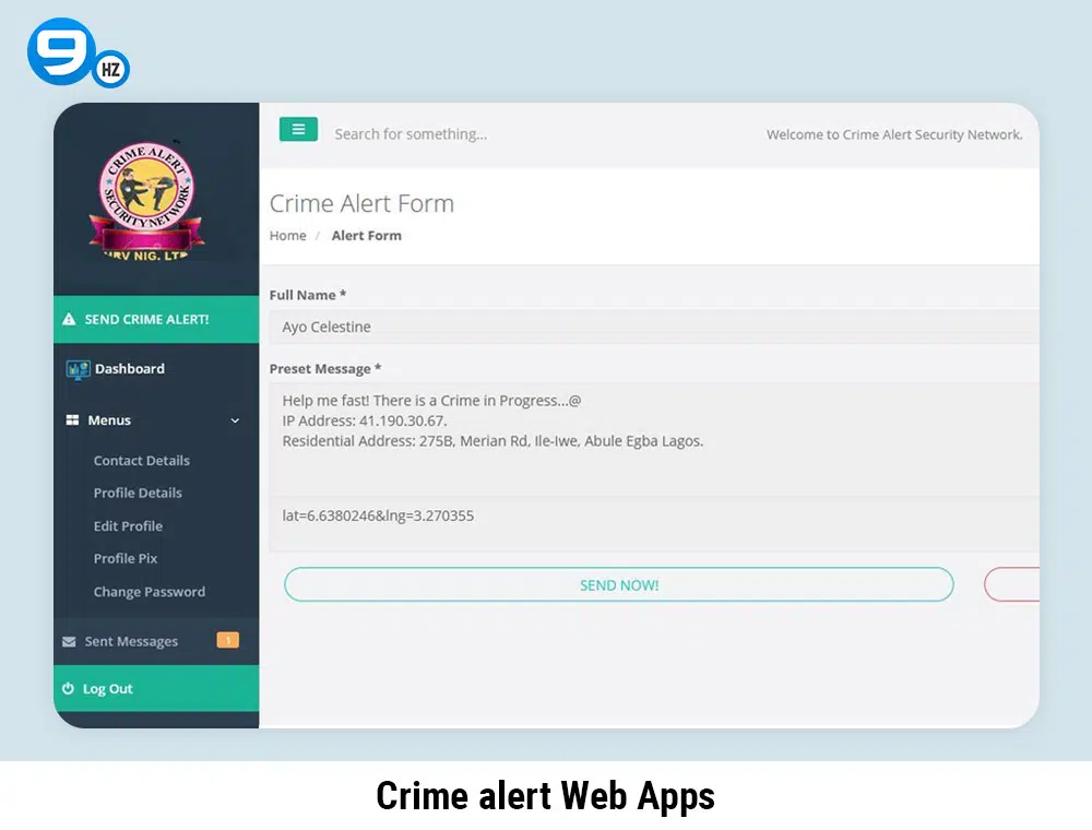 crime alert web applications