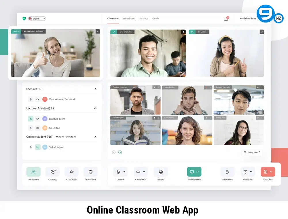 online classroom web app