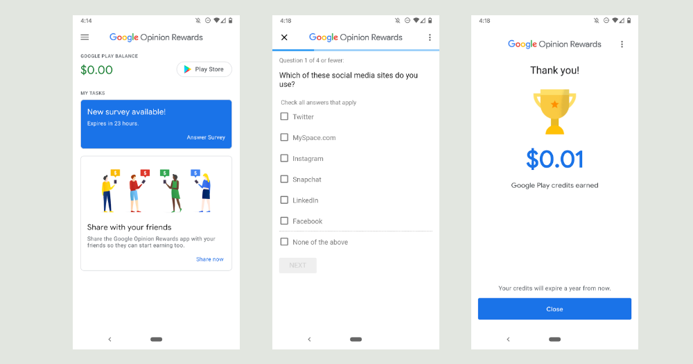 Google Opinion Rewards