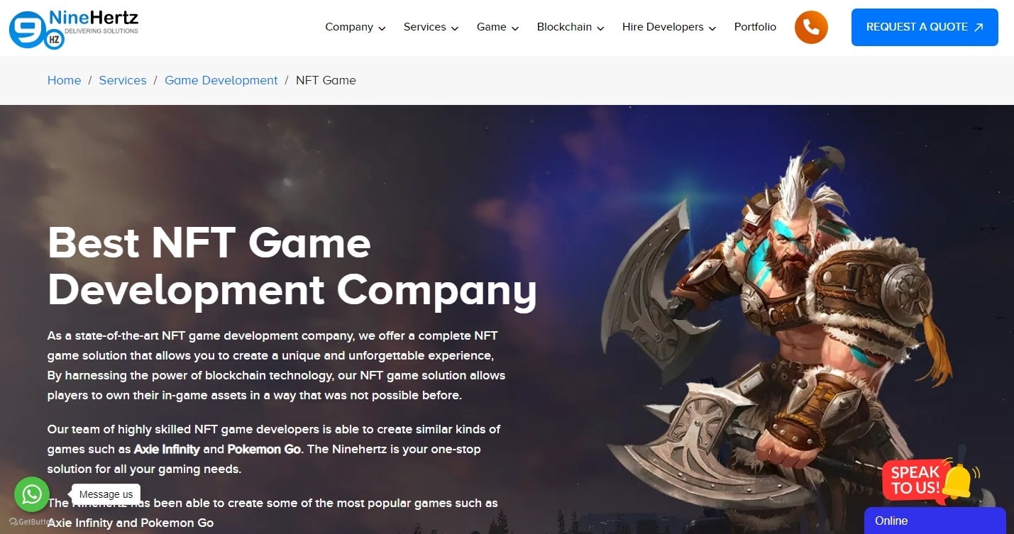 NFT game development company